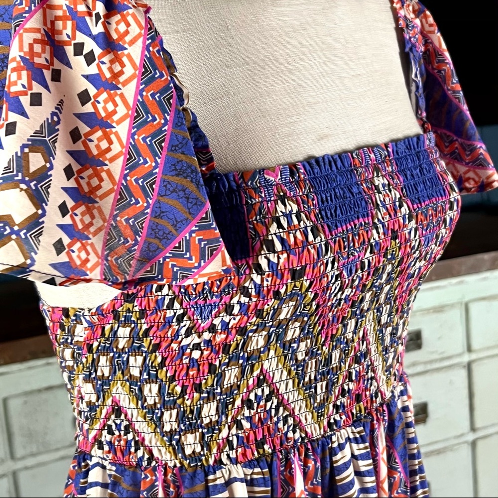 Anthropologie Flutter Sleeve Midi Dress M - Picture 2 of 11